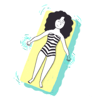 Girl Summer Sticker by Shicake