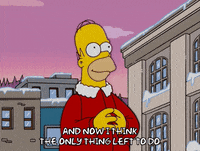 homer simpson snow GIF