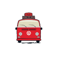 NZKombiHire combi kombi van nz kombi hire red kombi Sticker