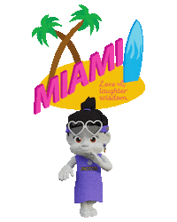 Palm Trees Miami Sticker by Zhotcita