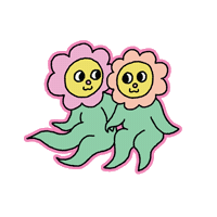 Friends Flower Sticker