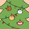 christmas tree art GIF by Chibird