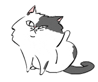 Cat Scratching Sticker by bimay