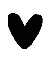 Black Heart Love Sticker