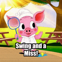 Badminton Swing And A Miss GIF by The Pigasso