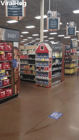Skeleton Crew Keeps Grocery Store Clean
