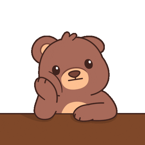 Bored Teddy Bear Sticker by BEARISH
