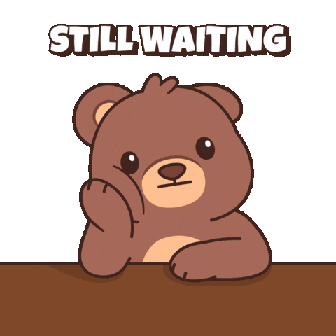 Bored Teddy Bear Sticker by BEARISH