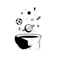 Space Moon Sticker by Chantal Frontale