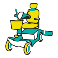 marketingcarttec scooter carttec cartteconwheels carttec on wheels Sticker