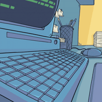 TawaiTeamAnimationStudio like hand computer pointing GIF