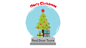 Merry Christmas Snowglobe Sticker by Red Door Tours
