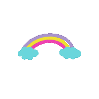 raysakania cute rainbow color rain Sticker