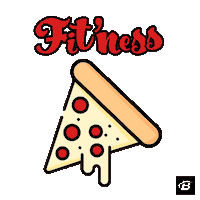 pizza fitness Sticker by Bodybuilding.com