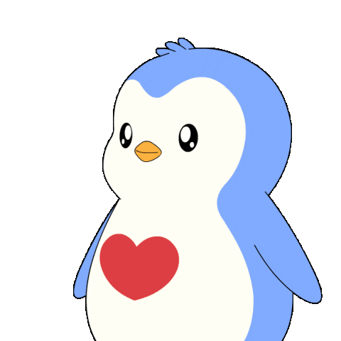 I Love You Hearts Sticker by Pudgy Penguins