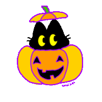 KandiKatFriends cat halloween kawaii kitty Sticker