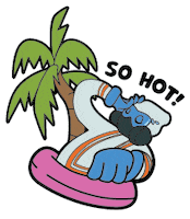 Sweating Palm Tree Sticker by shieldtecph