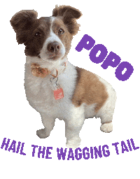 Cute Dog Wagging Tail Sticker