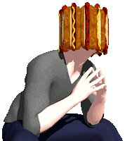 Hot Dog Sticker by badblueprints