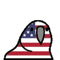 america party parrot Sticker