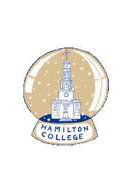 Snow Globe Chapel Sticker by Hamilton College