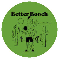 Cactus Hug Sticker by Better Booch