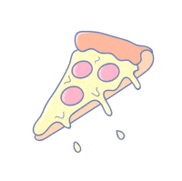 shesarebelart food pizza aesthetic vaporwave Sticker