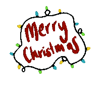 Merry Christmas Lights Sticker