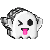R74n scary wink emoji ghost Sticker