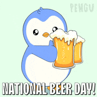 Celebration Drinking GIF by Pudgy Penguins