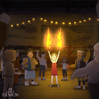 LittleDemonFX celebration fire school power GIF