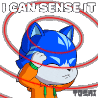 Suspicious I Know Sticker by Toshithecat