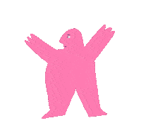 eh_mon_pate happy pink clap rose Sticker