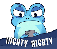 Sleepy Good Night Sticker by Croakey