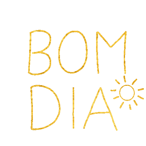 Escrita Bom Dia Sticker