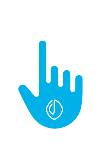 Hand Tap Sticker by Bloom GmbH