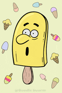 DoodleSwarm reaction shocked candy ice cream GIF