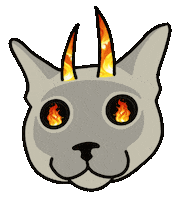 Mad Cat Sticker by Jasi