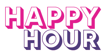 Happy Hour Sticker by Campbell Creative