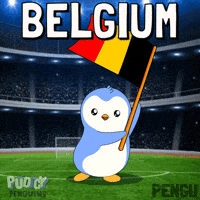 Belgium Flag Penguin GIF by Pudgy Penguins