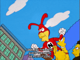 bart simpson pizza GIF