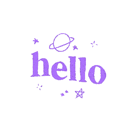 Space Hello Sticker