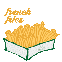 Chatto_Tea gathering frenchfries chattotea lightfood Sticker