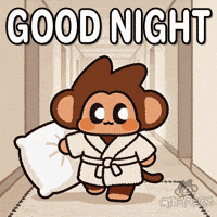 Tired Good Night GIF by Chimpers