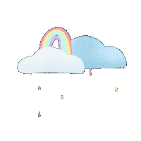 carocarohu cute rainbow rain colorful Sticker