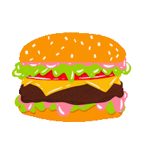 Eat Me Burger Sticker by Devon Blow