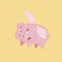 Confused Flying Pig GIF by PositivelyPigasus