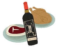 akashwinery food drink holiday wine Sticker