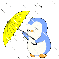 Raining Rainy Day Sticker by Pudgy Penguins