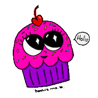 helloantonnia happy cartoon pink cake Sticker